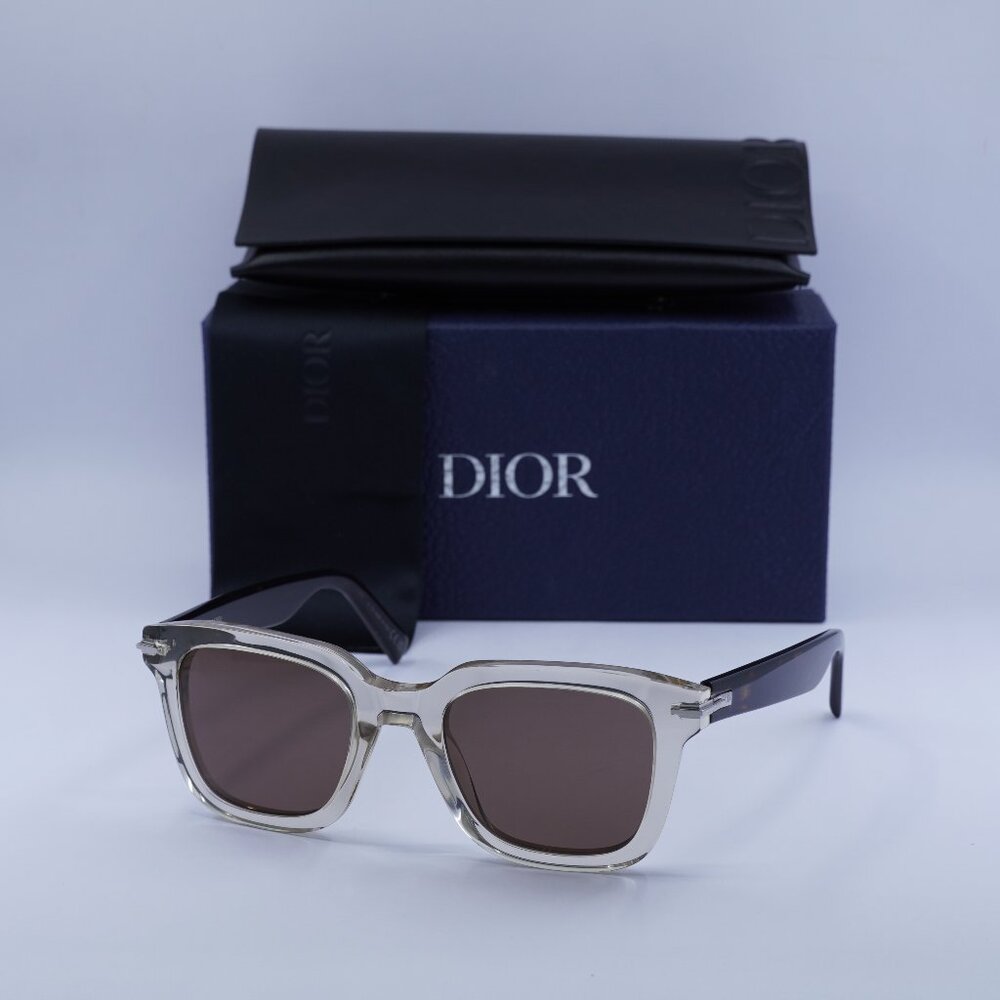 Dior DIORBLACKSUIT S10I 78F0 Square Sunglasses - Beige / Brown